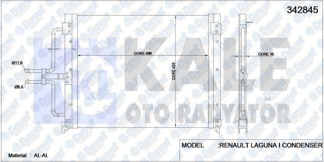 VALEO.816867 Klima Radyatörü Kondansatör Laguna